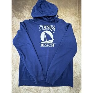 Cousins Beach North Carolina Heavy Blend Navy Blue Hoodie Sweatshirt Medium